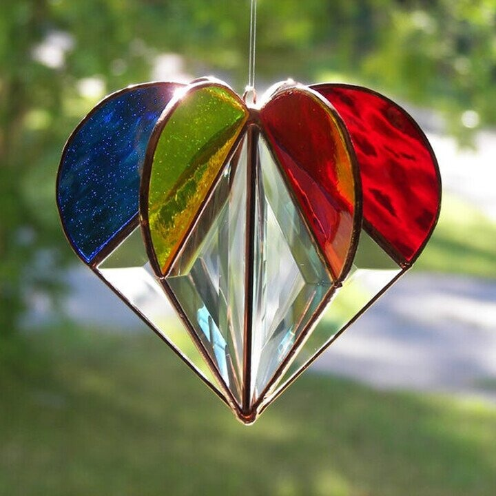 ShineHearts - Handgemaakte Hartdecoraties van gekleurd glas
