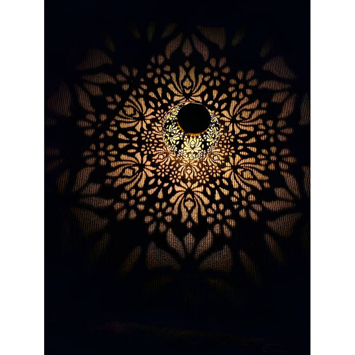 FloralGlow - Solarlamp met Bloemenpatroon