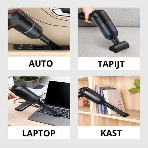 AutoVac Pro Draagbare Stofzuiger - Lichtgewicht, Soft Noise & Krachtig