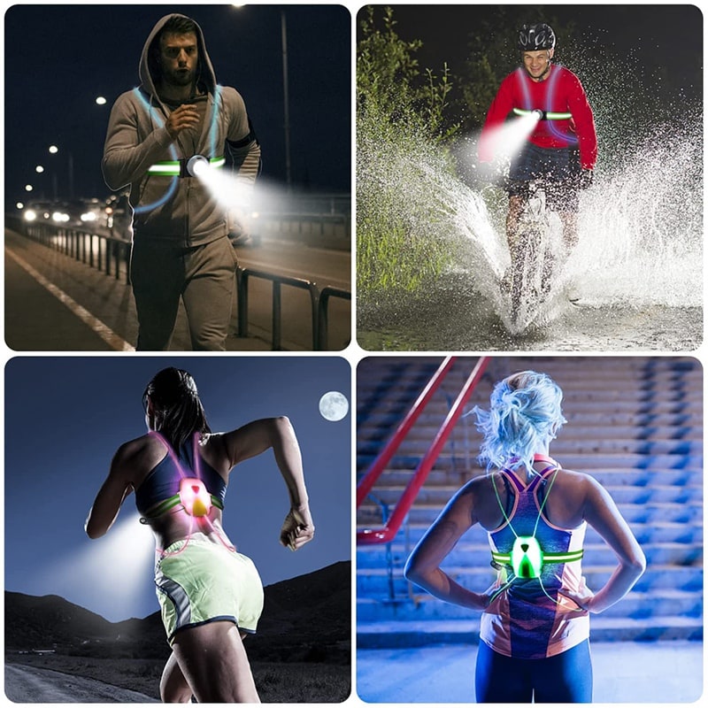 GlowRun Vest - Verlicht Hardloopveiligheidsvest voor Buiten – Wees zichtbaar, loop veilig