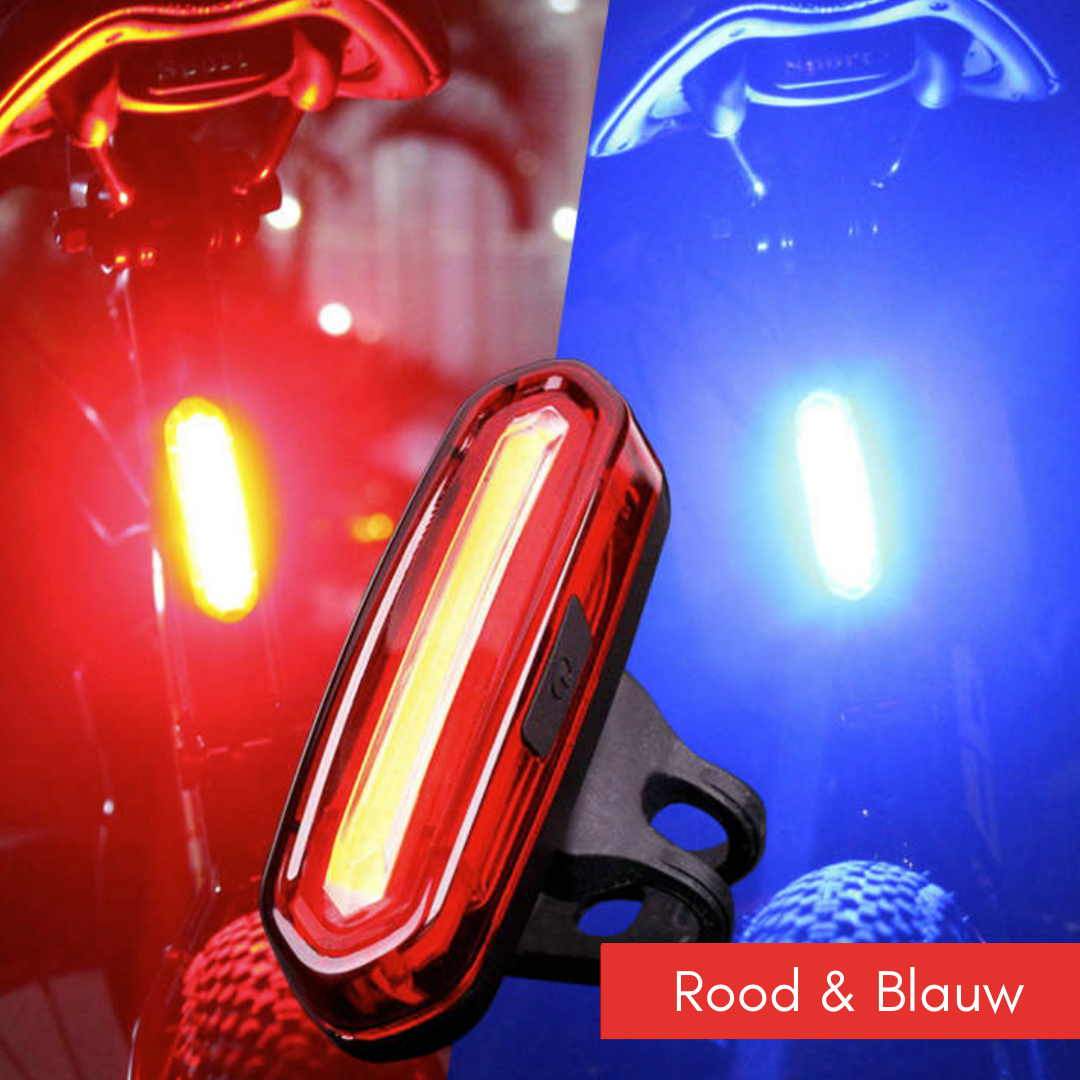 achterlicht fiets blauw rood led