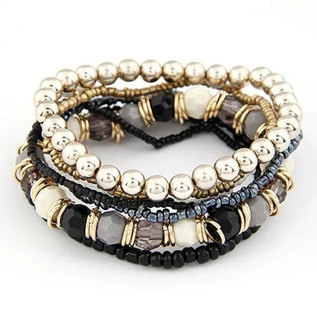 Zensari - Handgemaakte Bohemian Wrap Armband met Kralen