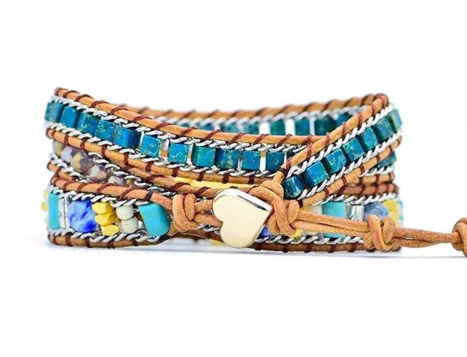 Opaline Bliss – Wikkelarmband met Hart van Opaal