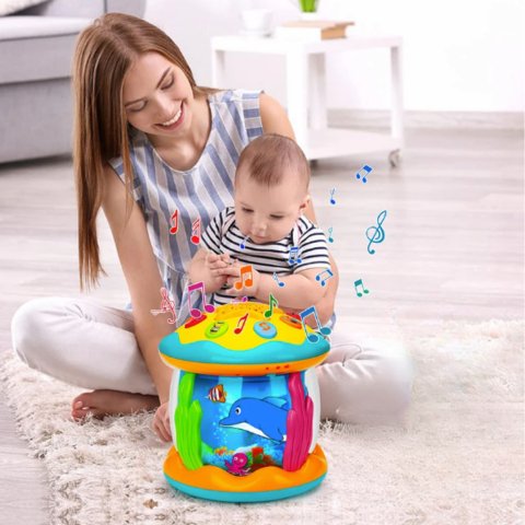 GlowSpin - Baby Speelgoedtrommel met Licht en Geluid