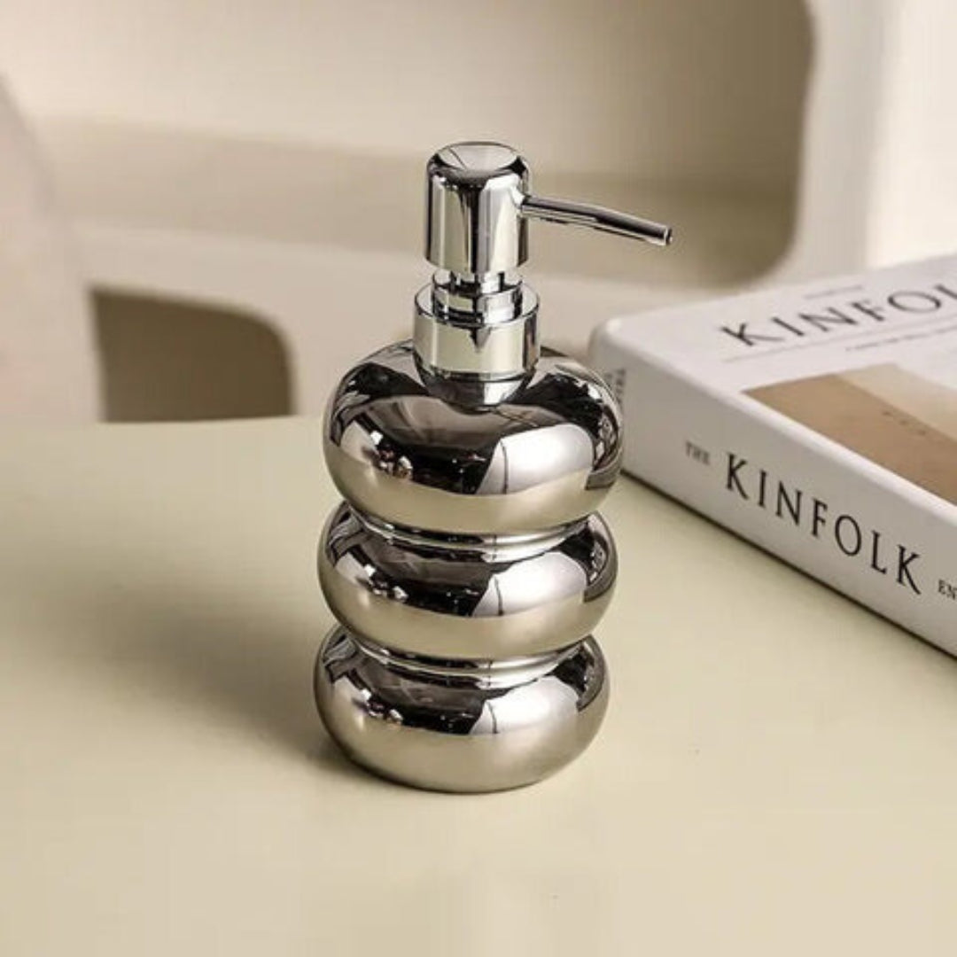 zeep dispenser zilver