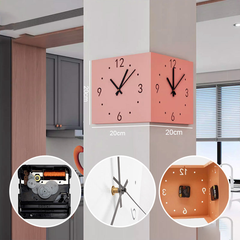 LumiFrame Moderne Dubbele Klok Hoekprofiel met LED-verlichting
