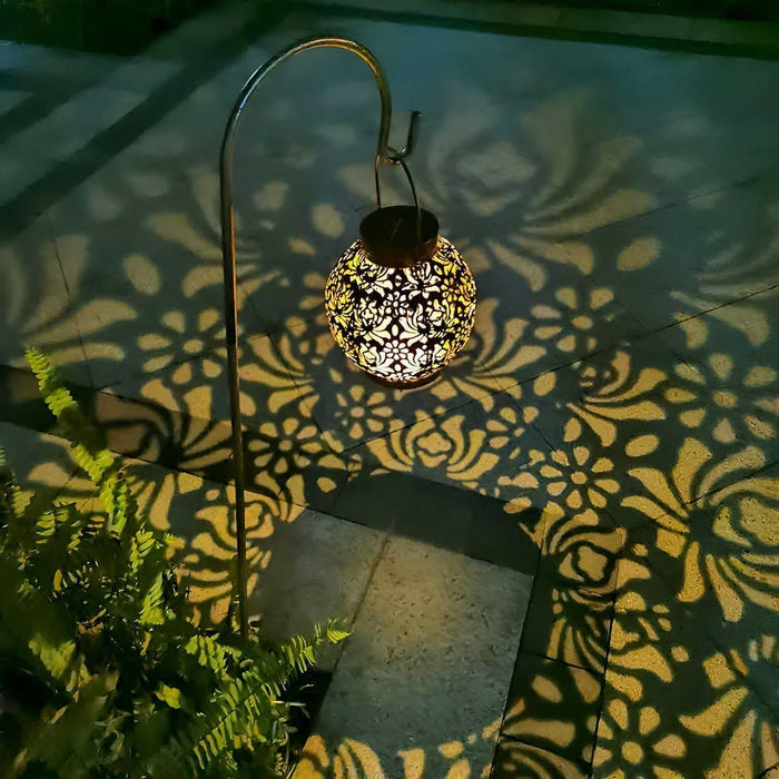 FloralGlow - Solarlamp met Bloemenpatroon