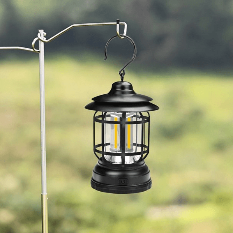 PortaGlow Tuinlamp - Retro Draagbare Lantaarn voor Buitenavonturen