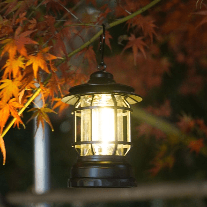 PortaGlow Tuinlamp - Retro Draagbare Lantaarn voor Buitenavonturen