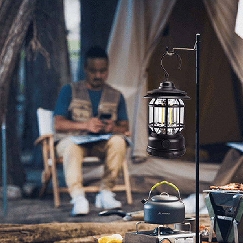 PortaGlow Tuinlamp - Retro Draagbare Lantaarn voor Buitenavonturen