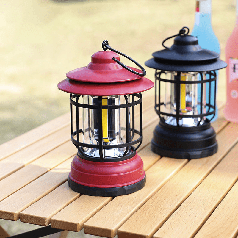 PortaGlow Tuinlamp - Retro Draagbare Lantaarn voor Buitenavonturen