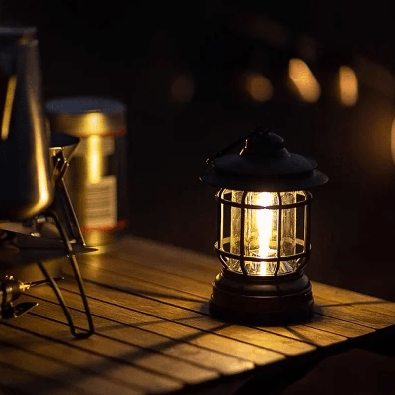 PortaGlow Tuinlamp - Retro Draagbare Lantaarn voor Buitenavonturen