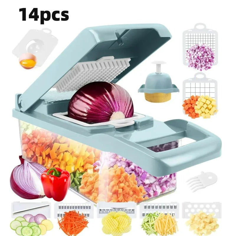 ChopEase - 14-delige multifunctionele groentesnijder set