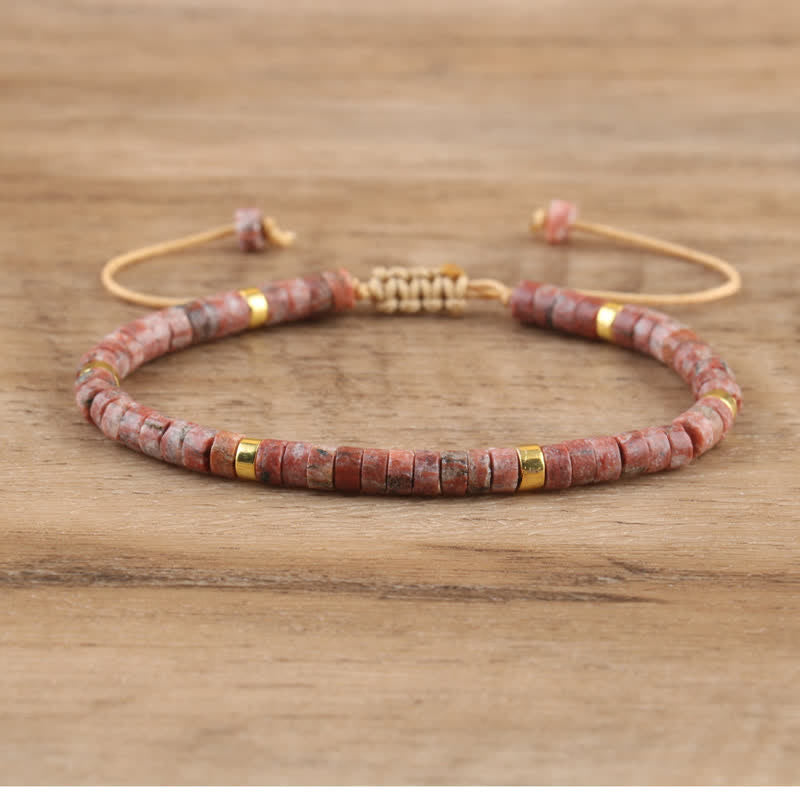 Lumineaux Elegante Armband met 2,4 mm Natuurlijke Steentjes