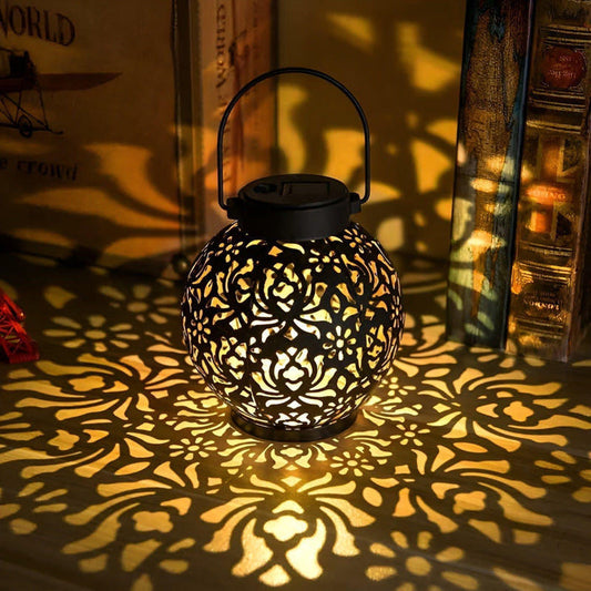 FloralGlow - Solarlamp met Bloemenpatroon