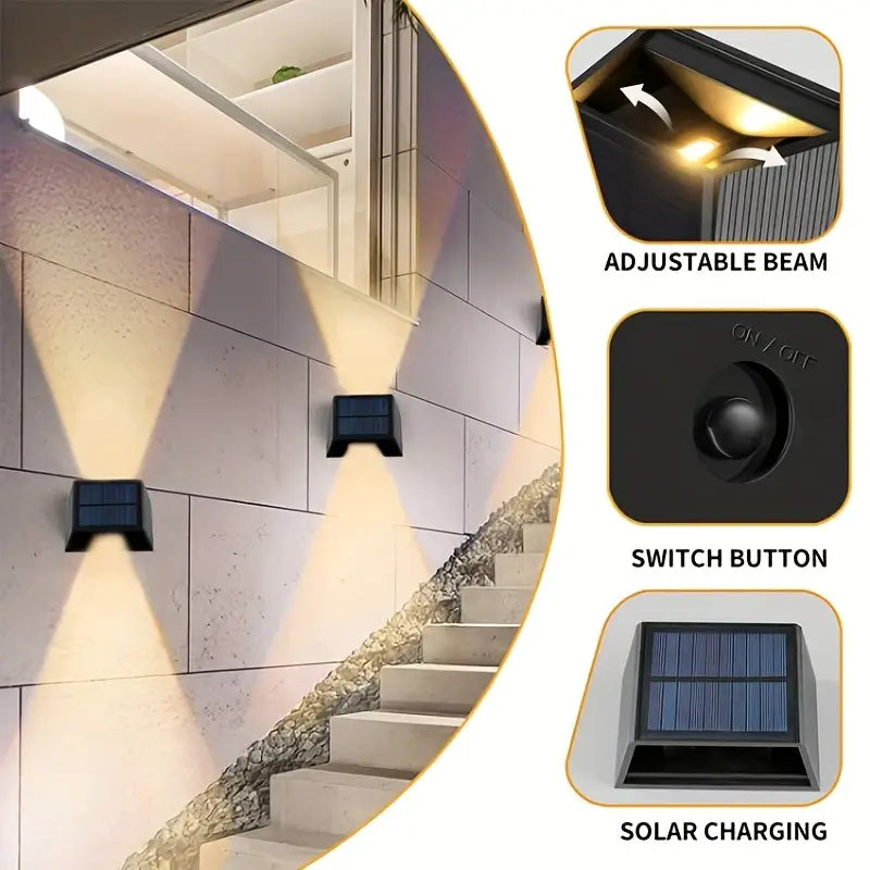 LumaWall Draadloze LED Solar Wandlampen  - Prachtige sfeer in jouw tuin!
