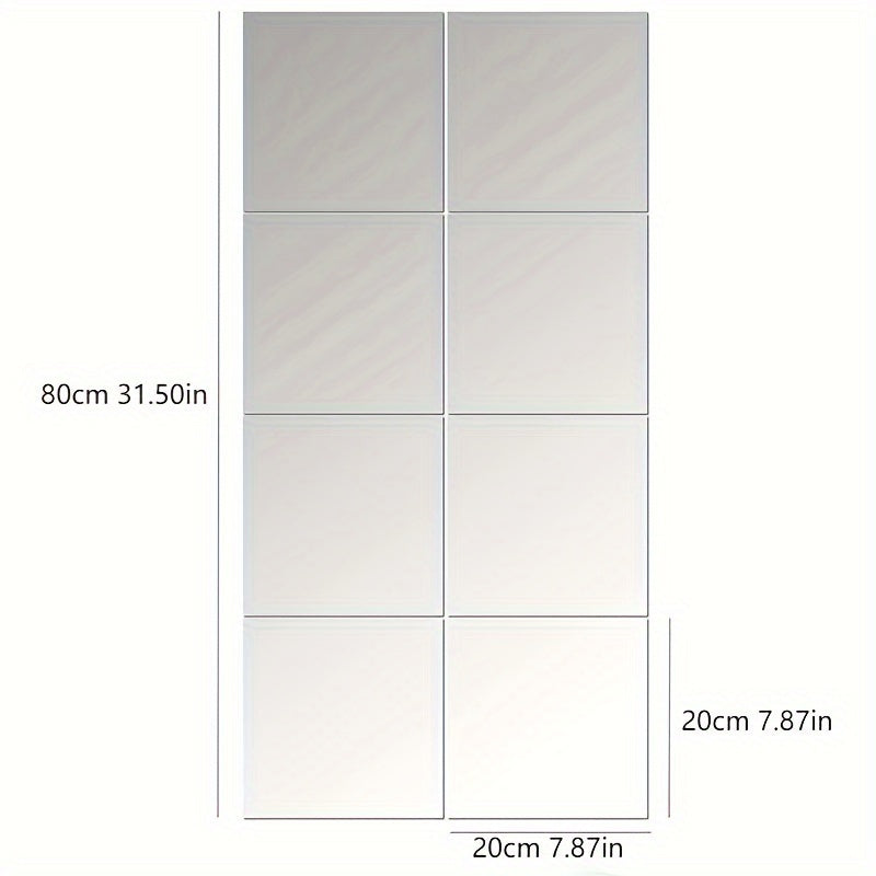 CrystalView Luxe 3D Acryl Spiegeltegels Set