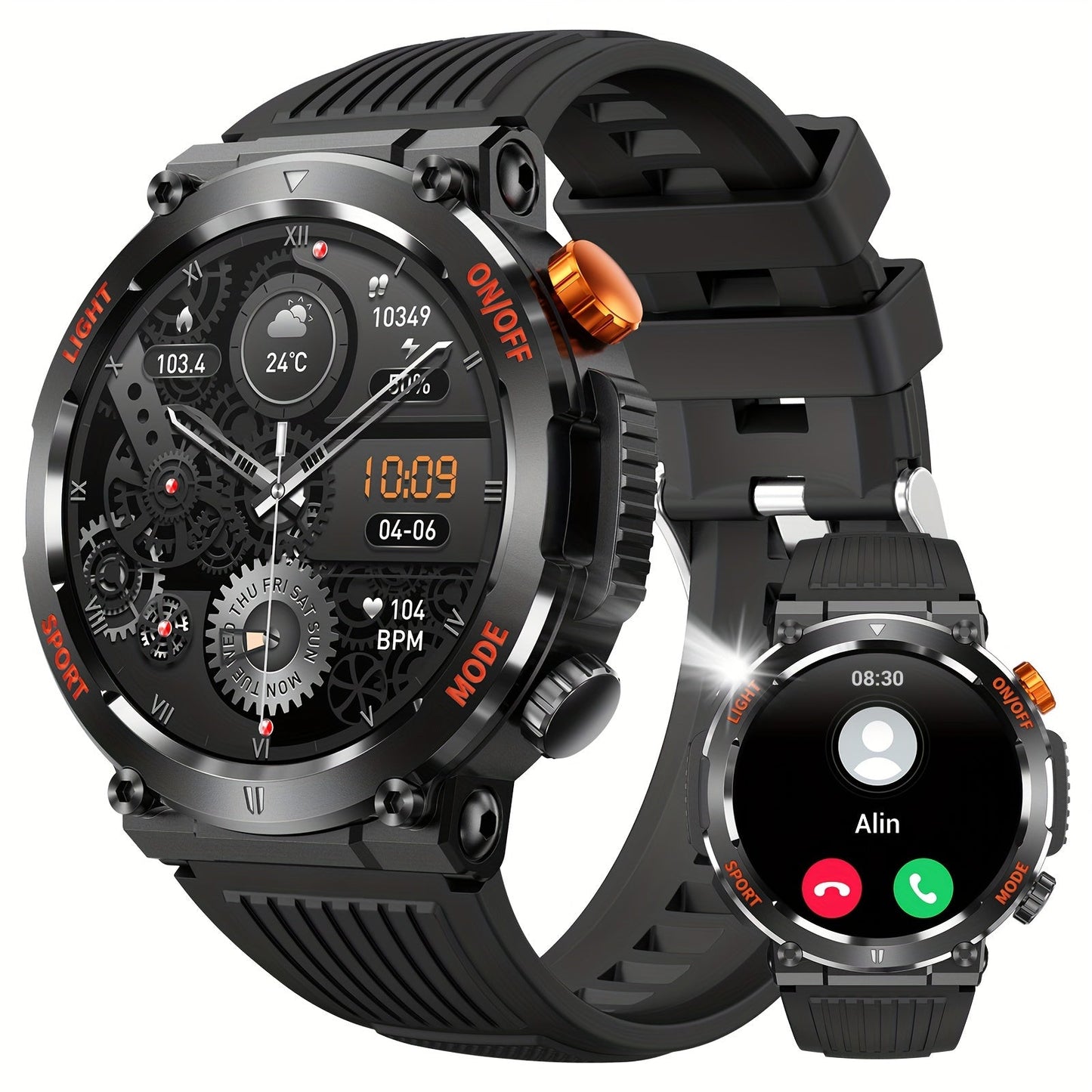 FlexiWatch - Waterdichte Smartwatch met LED-Zaklamp en Slaapmonitor
