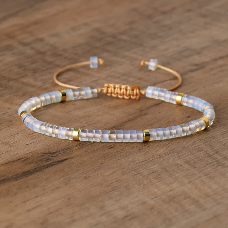 Lumineaux Elegante Armband met 2,4 mm Natuurlijke Steentjes