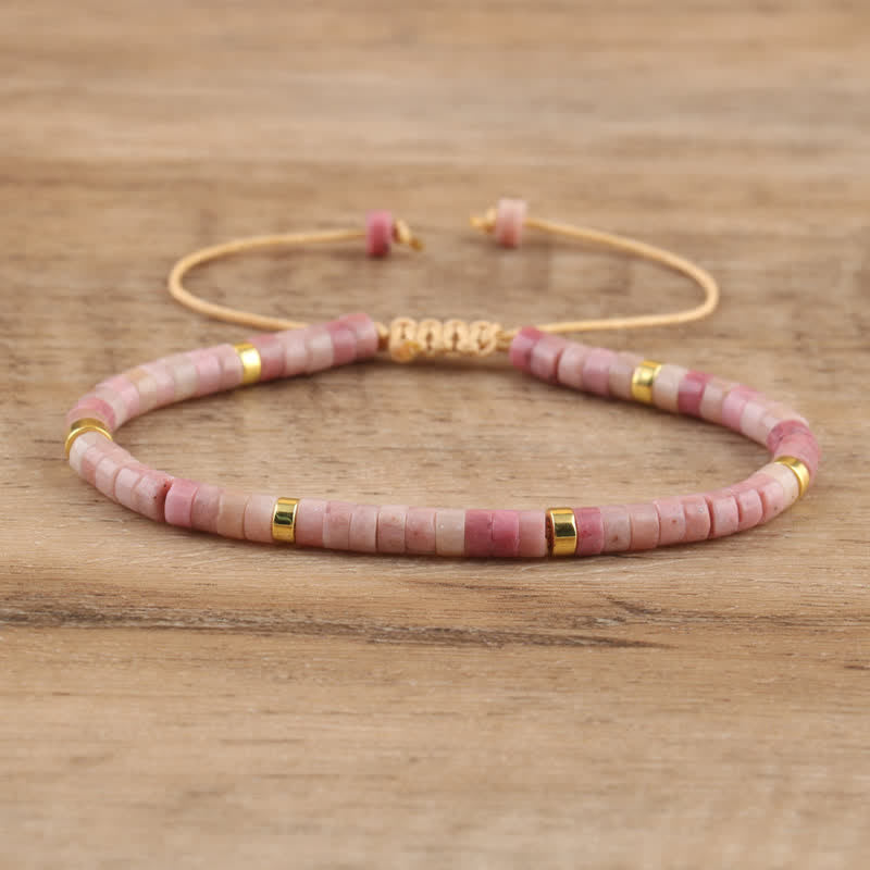 Lumineaux Elegante Armband met 2,4 mm Natuurlijke Steentjes