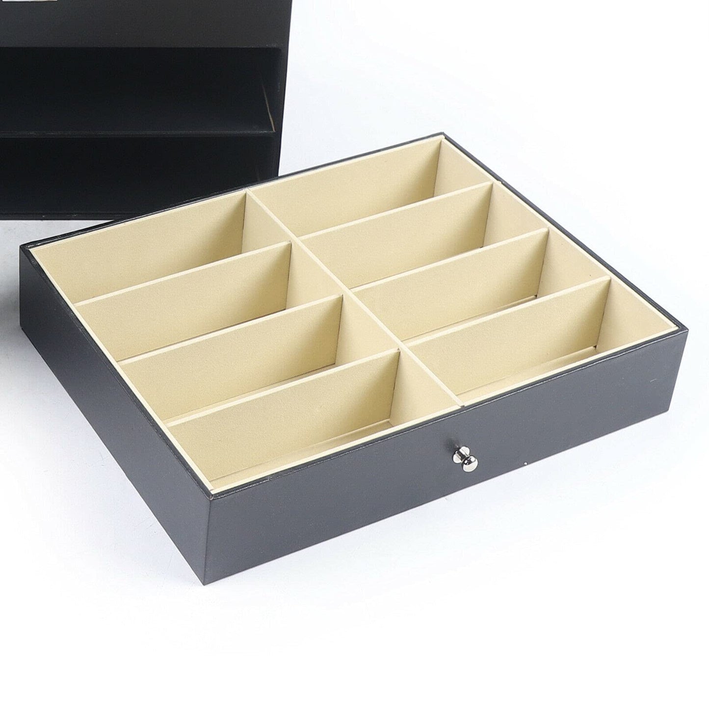 VistaBox Opbergdoos – Elegante 3-Laagse Ontwerp met Transparante Vakken