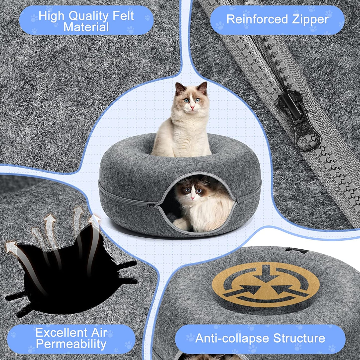 CatCrawl  - Luxe Kattentunnel met Slaapplek