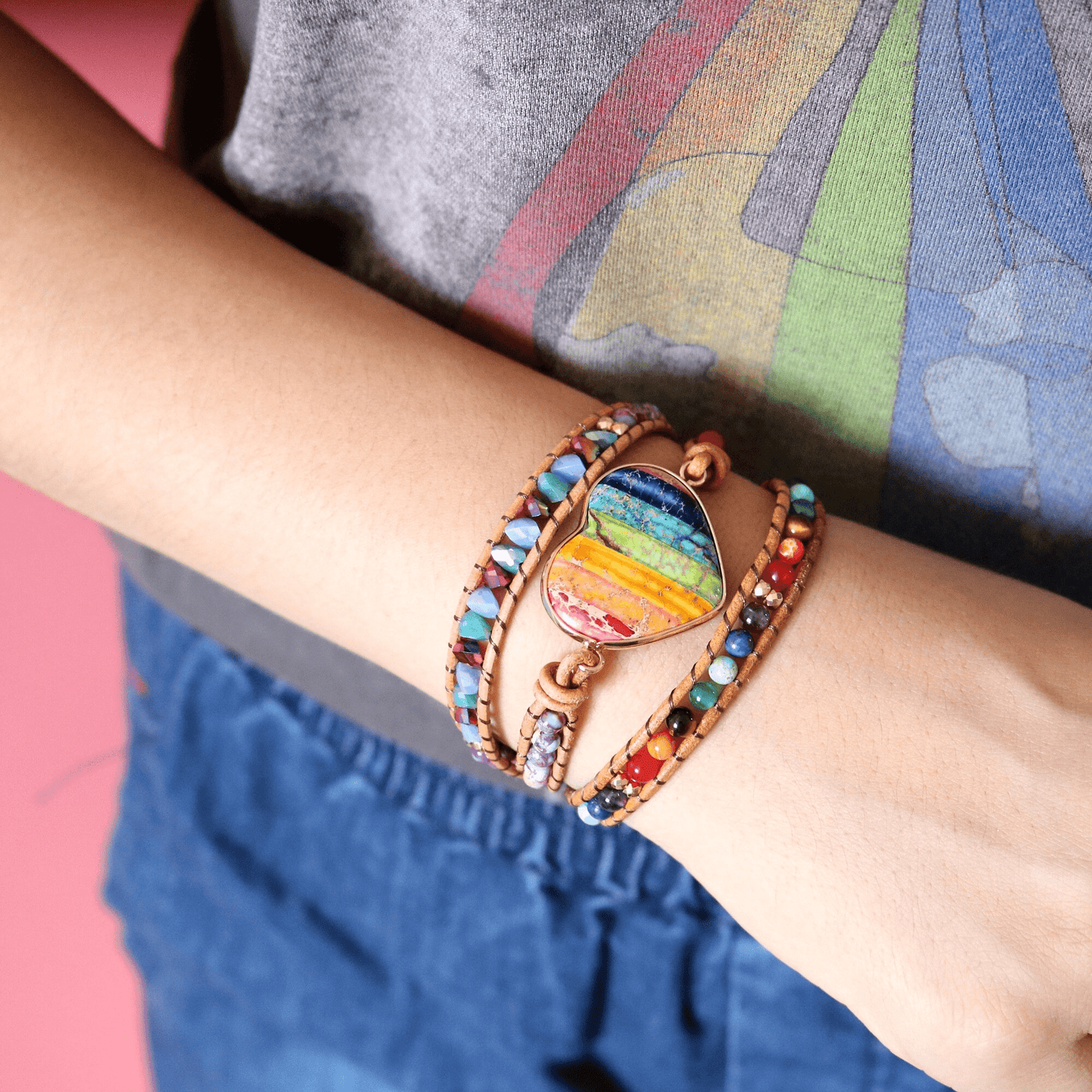 Boho Chakra Hart Armband
