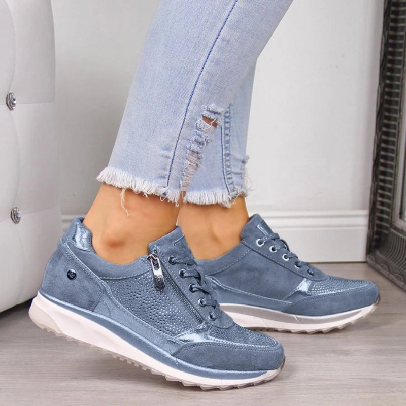 Blauwe sneakers met rits