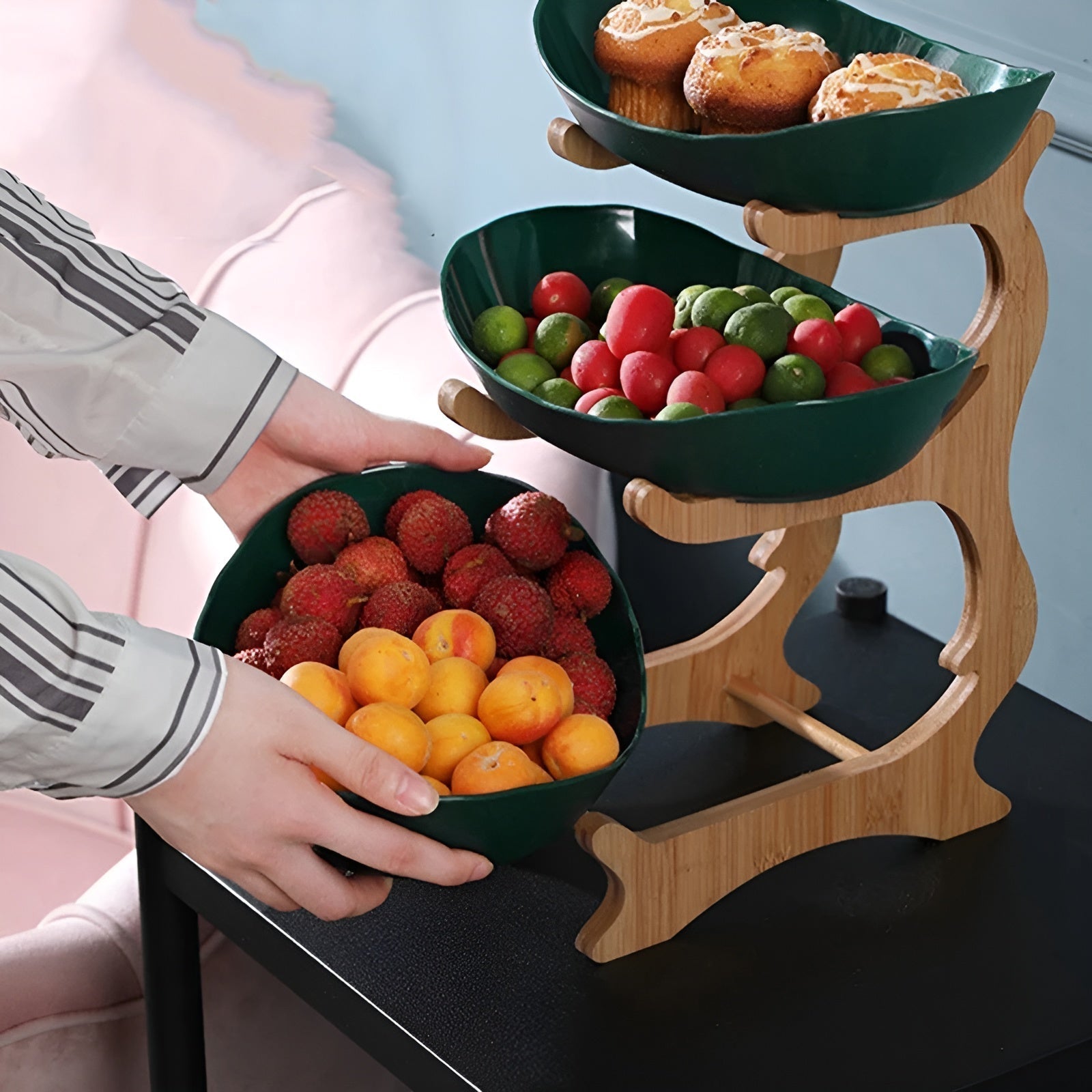 Luxe fruitschaal met meerdere lagen