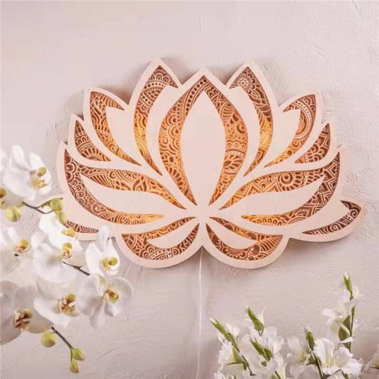 Lotus Zen Mandala Wandlamp voor een Vredige Sfeer