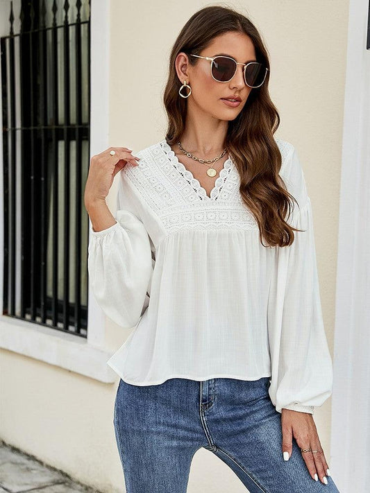 Milia | ELEGANTE V - HALS BLOUSE