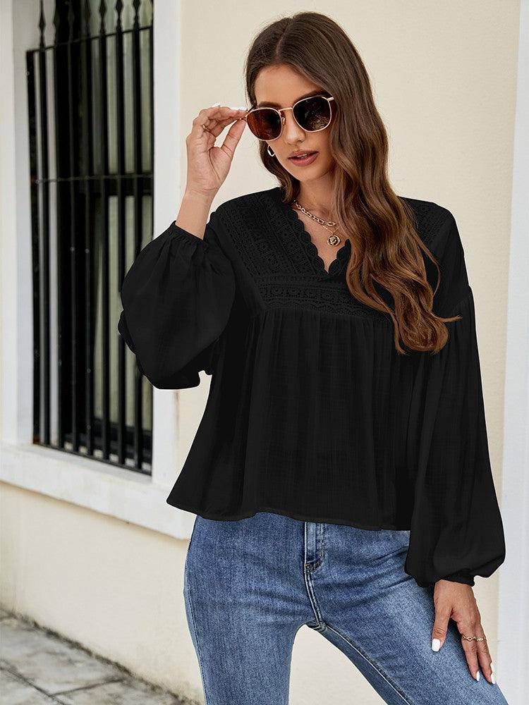 Milia | ELEGANTE V - HALS BLOUSE