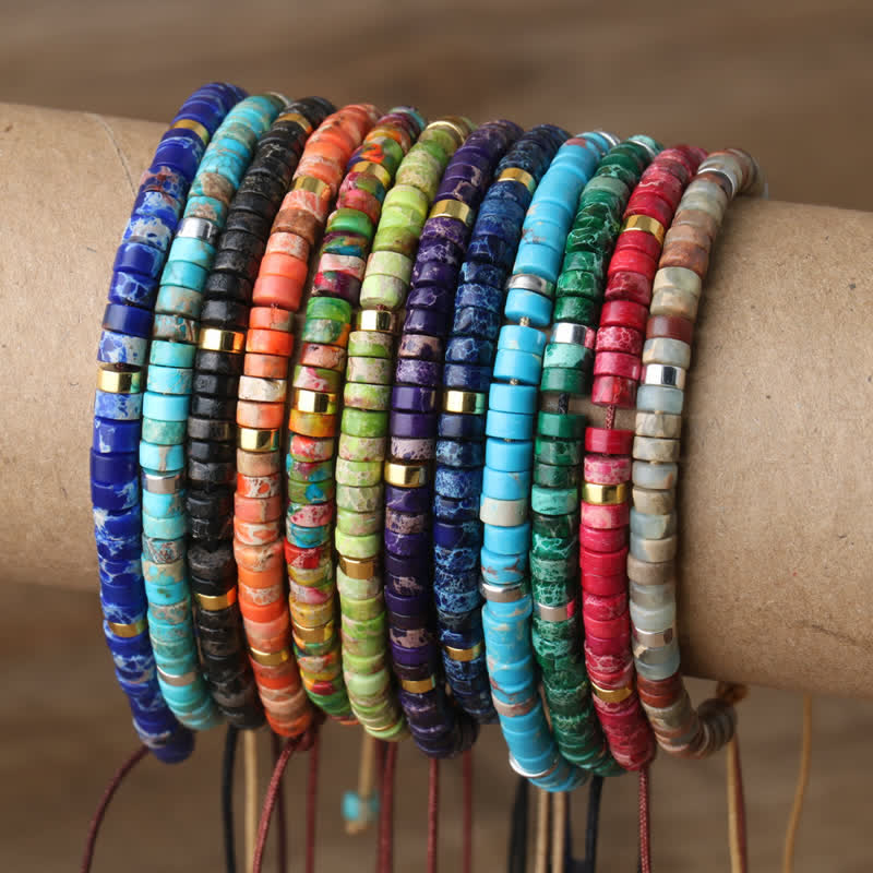 Lumineaux Elegante Armband met 2,4 mm Natuurlijke Steentjes 