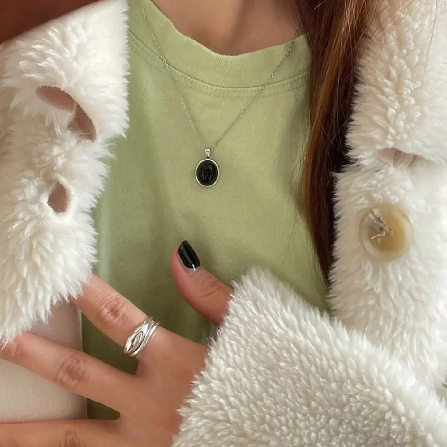 Luxe Zwarte Opaal Ketting