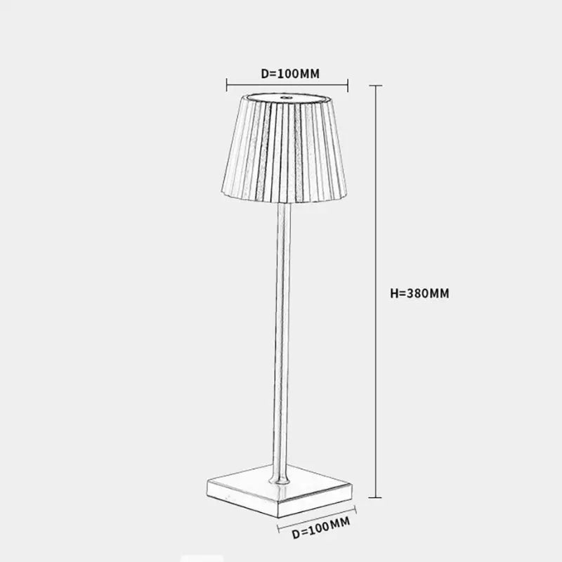 Brillia – Voor een stralende en verfijnde uitstraling. Luxe Draadloze Tafellamp  – Elegante LED Verlichting met USB Oplaadfunctie