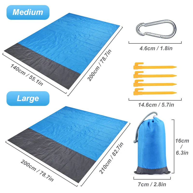 BreezeMat - Waterdichte Strandmat – De Draagbare Picknickmat voor Avonturen Buiten