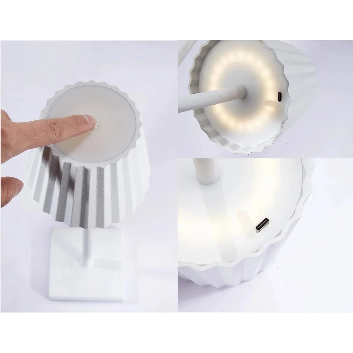 Brillia – Voor een stralende en verfijnde uitstraling. Luxe Draadloze Tafellamp  – Elegante LED Verlichting met USB Oplaadfunctie