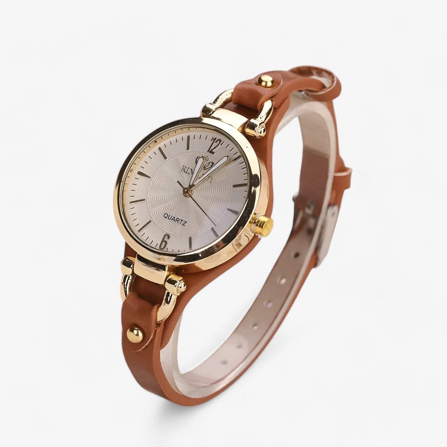 Alina Stijlvol Dameshorloge – Elegantie in een Slanke PU Leren Armband