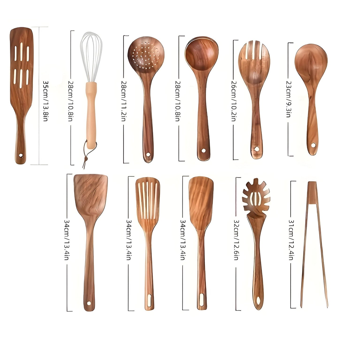 EcoChef Set Houten keukengerei-set met 11 delen | Yobi