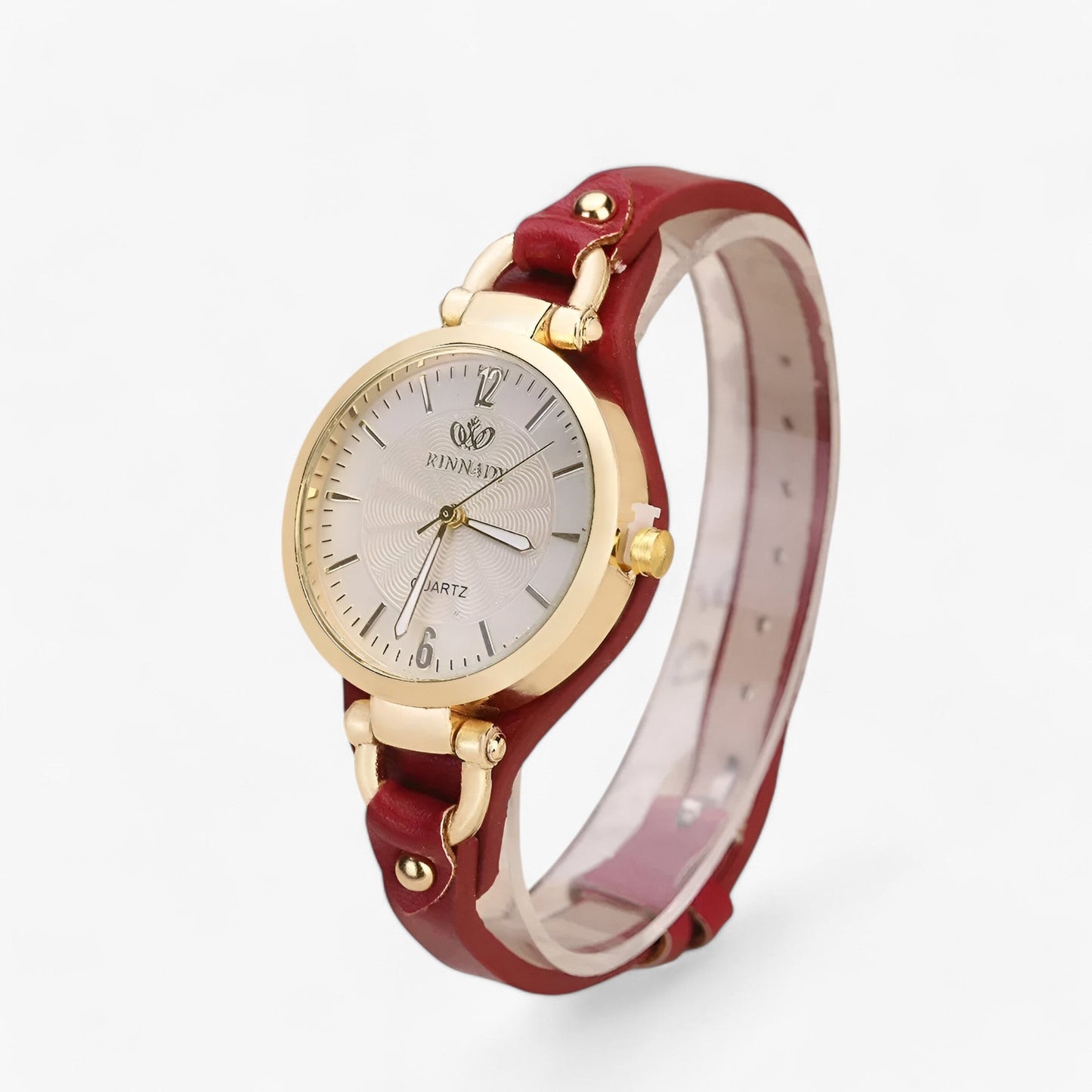 Alina Stijlvol Dameshorloge – Elegantie in een Slanke PU Leren Armband