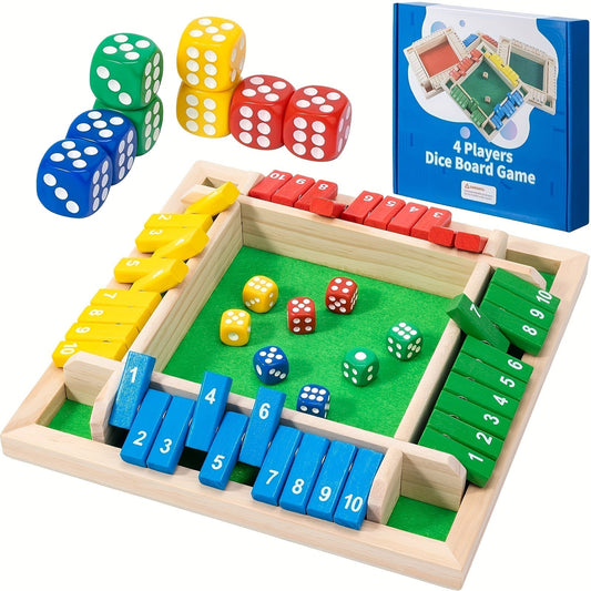 Shut The Box Spel, Houten Bord Dobbelspel