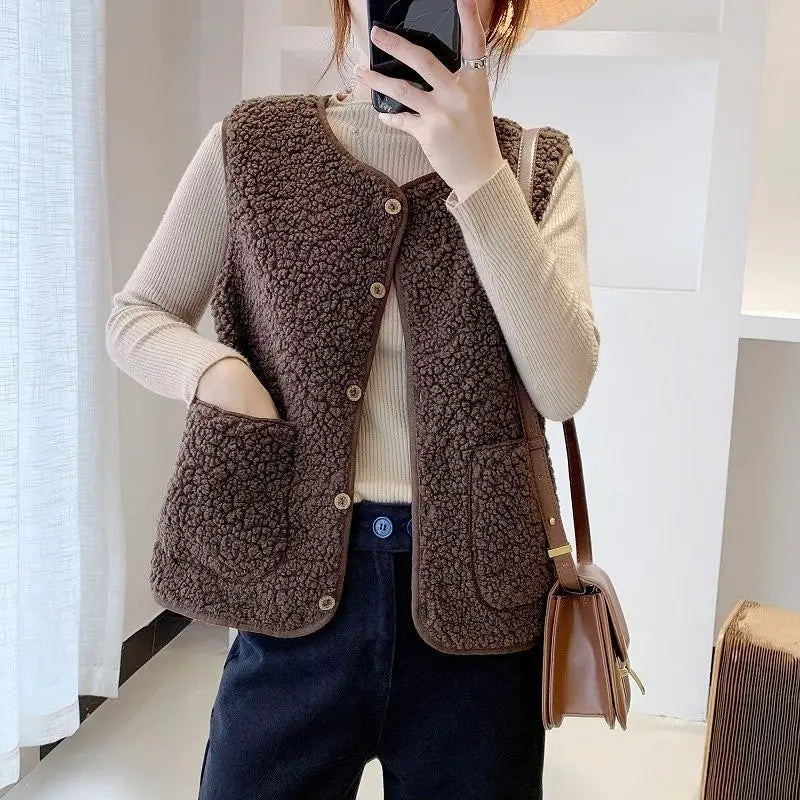 Maya - Trendy Fluffy Vest Voor Dames