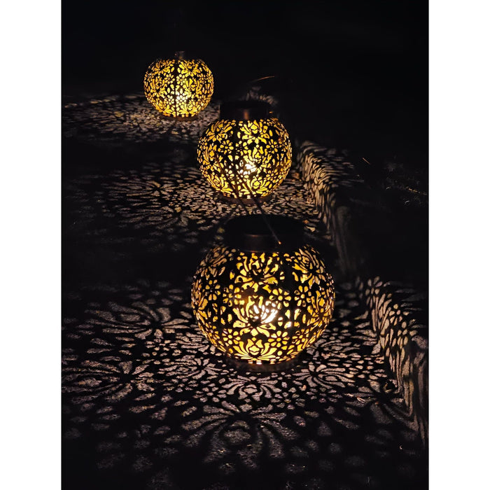 FloralGlow - Solarlamp met Bloemenpatroon