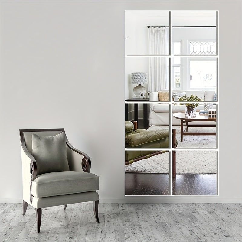 CrystalView Luxe 3D Acryl Spiegeltegels Set