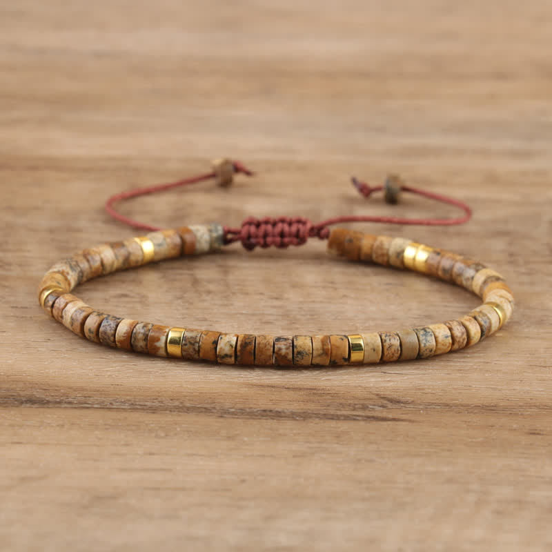 Lumineaux Elegante Armband met 2,4 mm Natuurlijke Steentjes