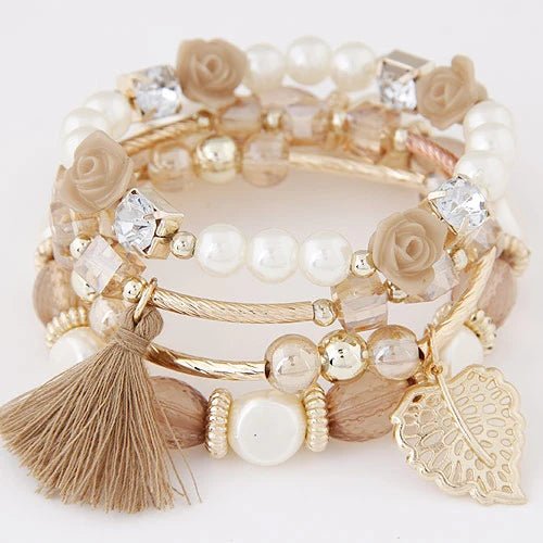 Zensari -  Handgemaakte Bohemian Wrap Armband met Kralen