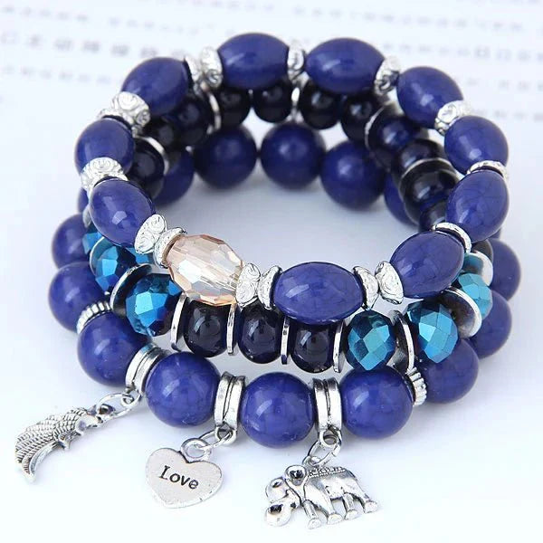 Zensari -  Handgemaakte Bohemian Wrap Armband met Kralen
