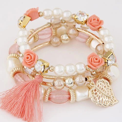 Zensari -  Handgemaakte Bohemian Wrap Armband met Kralen