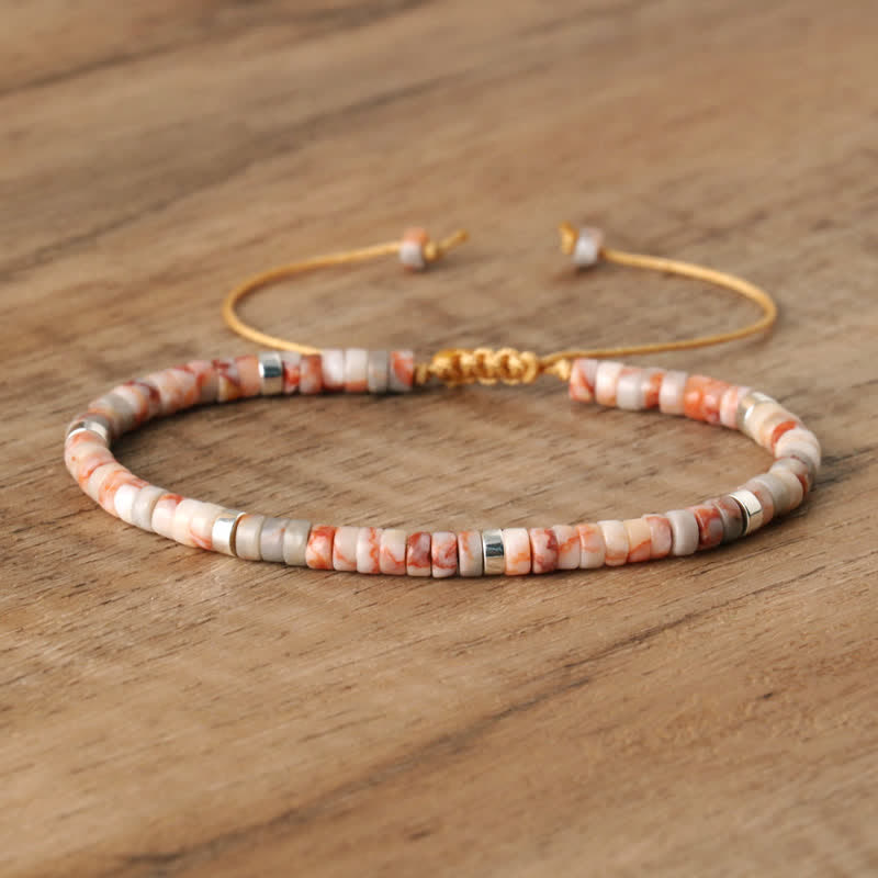 Lumineaux Elegante Armband met 2,4 mm Natuurlijke Steentjes