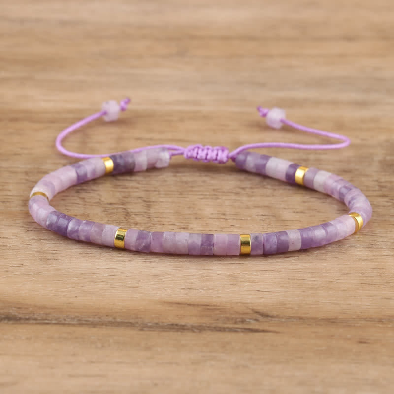 Lumineaux Elegante Armband met 2,4 mm Natuurlijke Steentjes